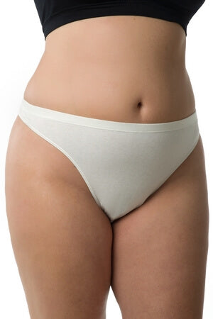 Plus Ivory Ladylike Thong - LingerieDiva