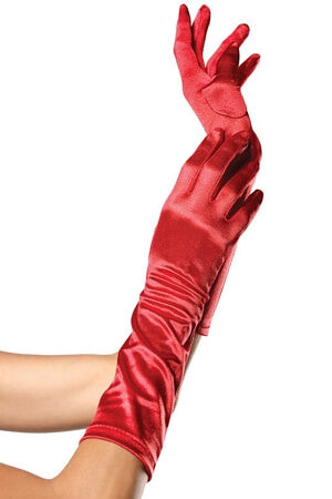 Satin Elbow Length Gloves - LingerieDiva