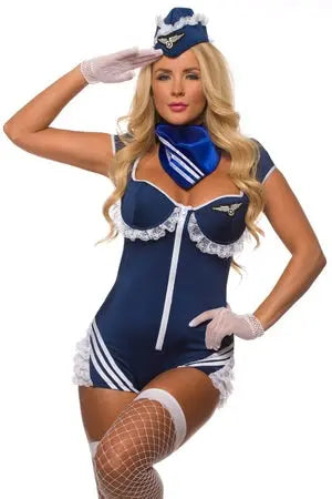 Airline Stewardess Costume - LingerieDiva