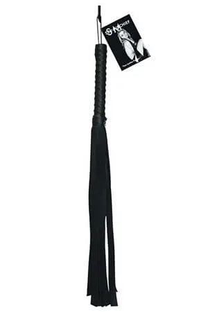 Black Faux Leather Flogger - LingerieDiva