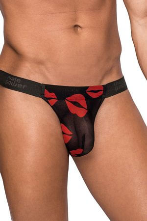 Sheer Lips Thong - LingerieDiva