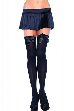 Opaque Thigh High with Bow