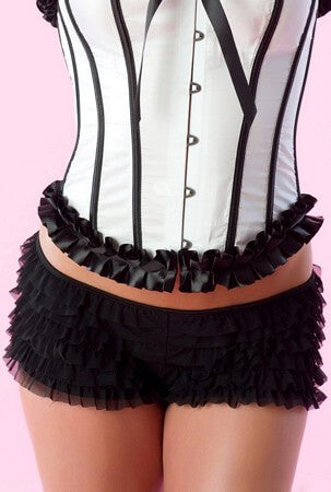 Black Ruffle Boy Shorts W/ Bow