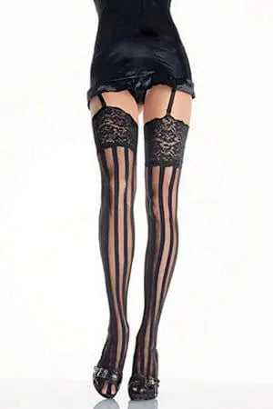 Vertical Striped Stockings Leg Avenue