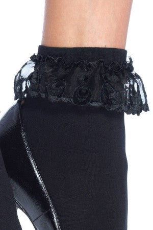 Anklets With Lace Ruffle