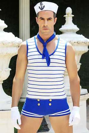 Men&#39;s Sexy Sailor Costume Velvet Kitten