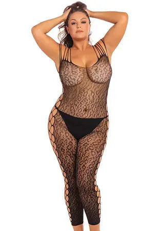 Plus Animal Crotchless Bodystocking Rene Rofe
