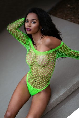 Simply Stunning Fishnet TeddyWith Thong