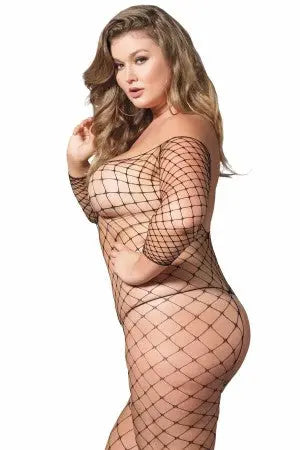 Plus Nothing But Net Crotchless Bodystocking Leg Avenue