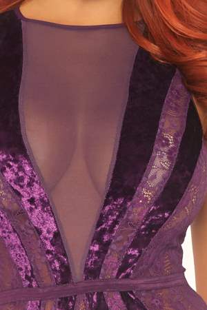 Velvet And Lace Bodysuit