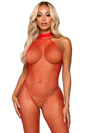 Red What U Want Fishnet Bodystocking Leg Avenue