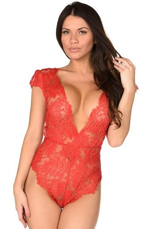 Red Hot Deep V Teddy