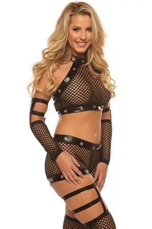 Fishnet Fantasy 4 Pc Set Velvet Kitten