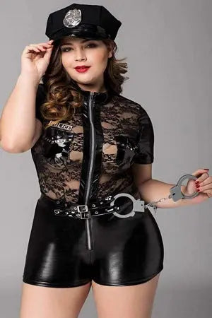 Queen Frisky Cop Costume Velvet Kitten